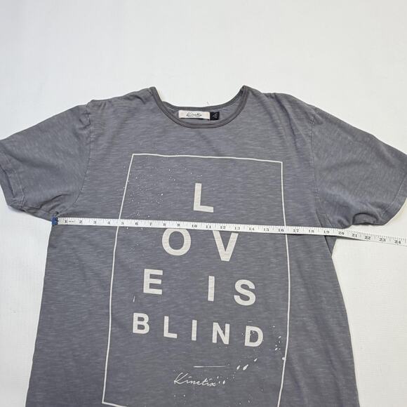 Kinetix Shirt Mens Large Gray Graphic Tee Lot 3 Love Is Blind Soft Crew - Picture 10 of 12